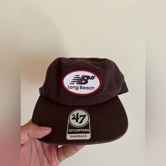 New Balance Long Beach Brown ‘47 Brand Brown Snapback Hat - Picture 1 of 5